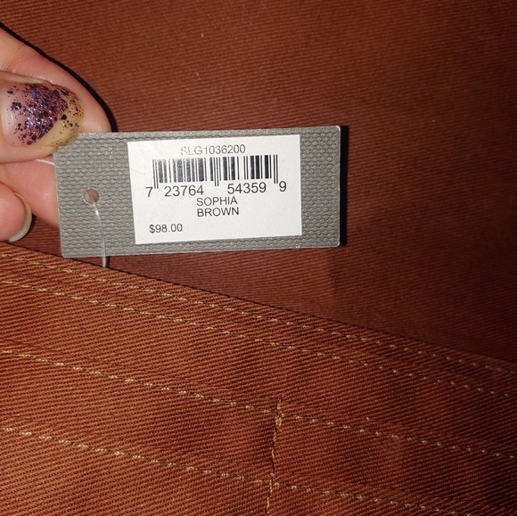 Fossil Brown Leather Sophia Wallet Crossbody Bag Removable Strap Convertible - Picture 15 of 15